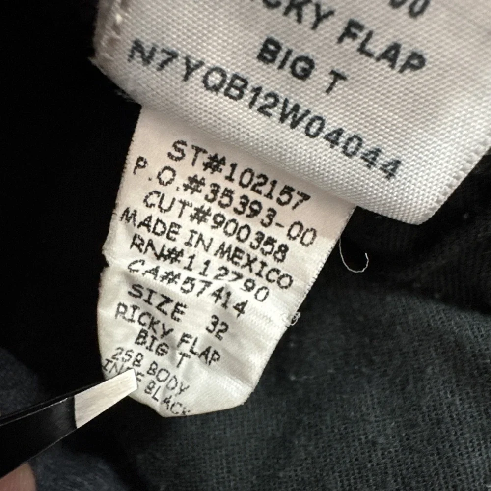 True Religion Jeans Ricky Flap Big T Relaxed Straight Sz 32 (30x32) Black Grunge